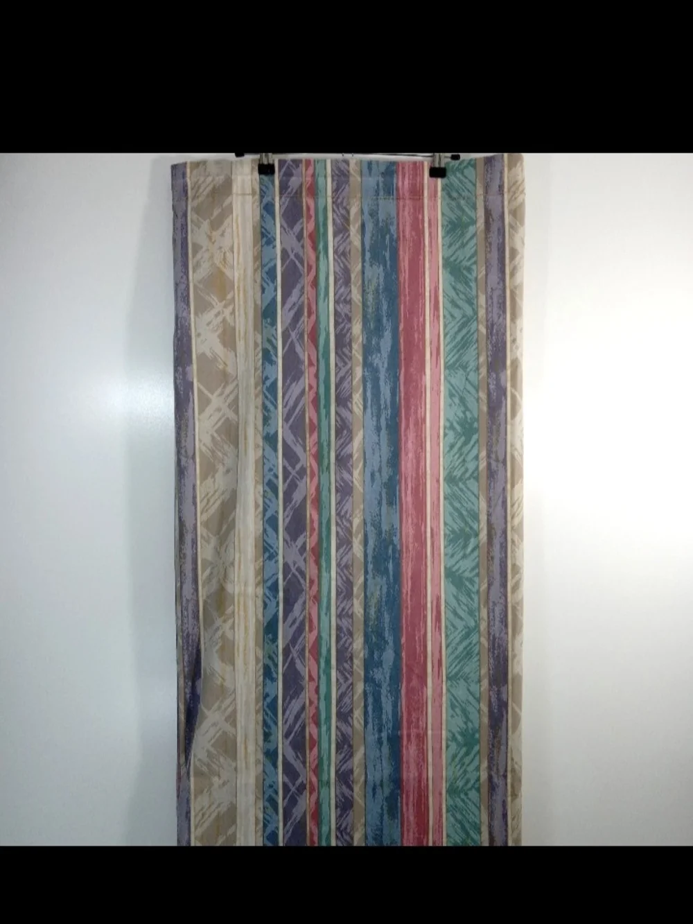 Vintage Springs Brand Window Curtain Colorful Stripe 80x91 inches